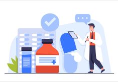 professional-pharmaceutical-science-pharmacist-checking-medicaments-pharmacy-store-pharmacy-business-medicine-drug-store-character-flat-cartoon-vector-illustration_1150-58792